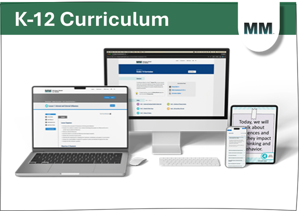 Photo of computer screens displaying Michigan Model for Health Curriculum