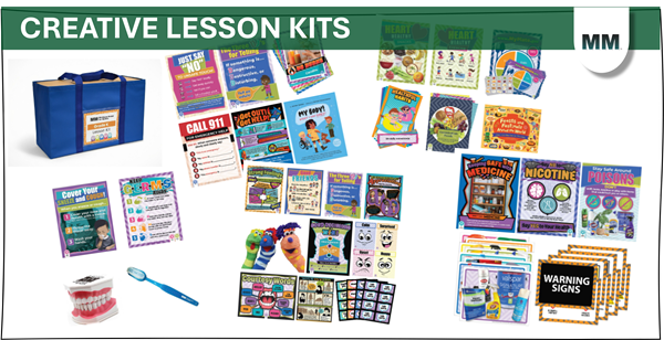 Photo of Michigan Model for Health posters and activity cards